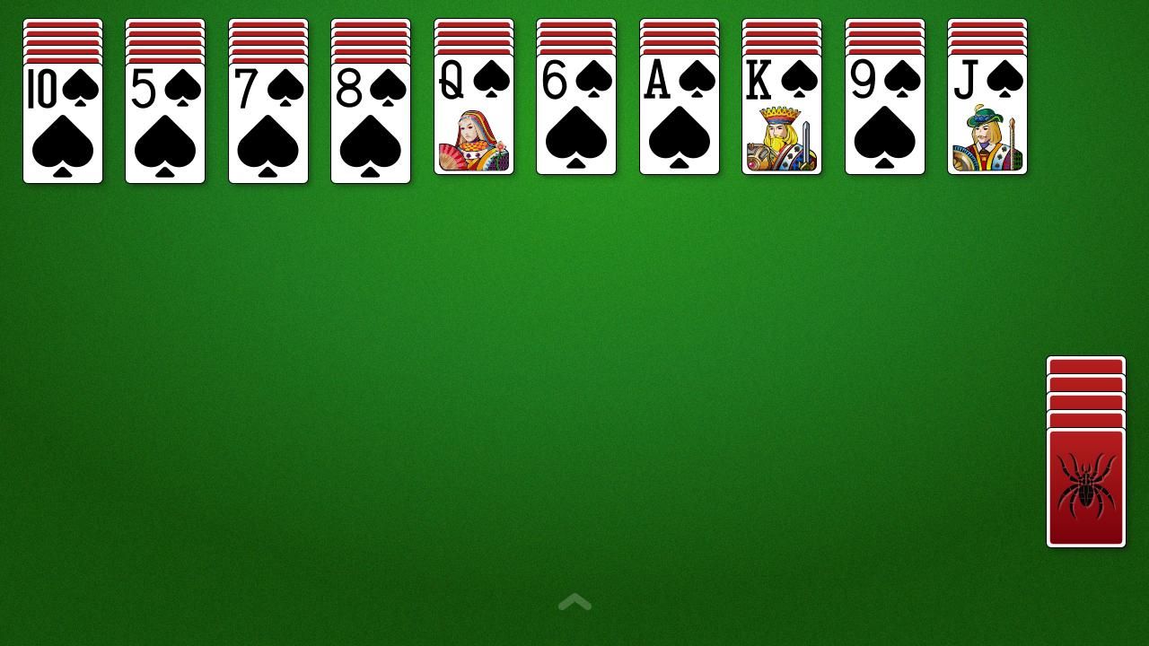 spider solitaire card setup
